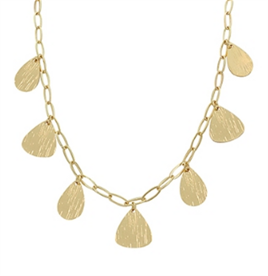 Brushed Charm Necklace