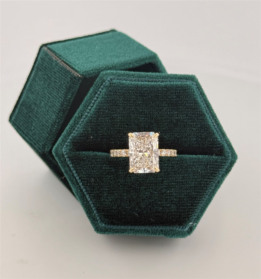 Yellow Gold Lab Diamond Engagement Ring