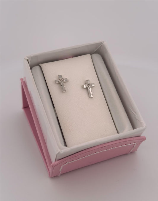 Sterling Silver Cross Earrings