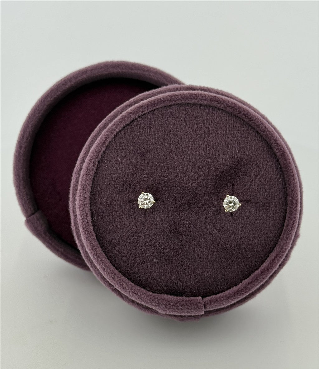 Yellow Gold Lab Grown Diamond Stud Earrings