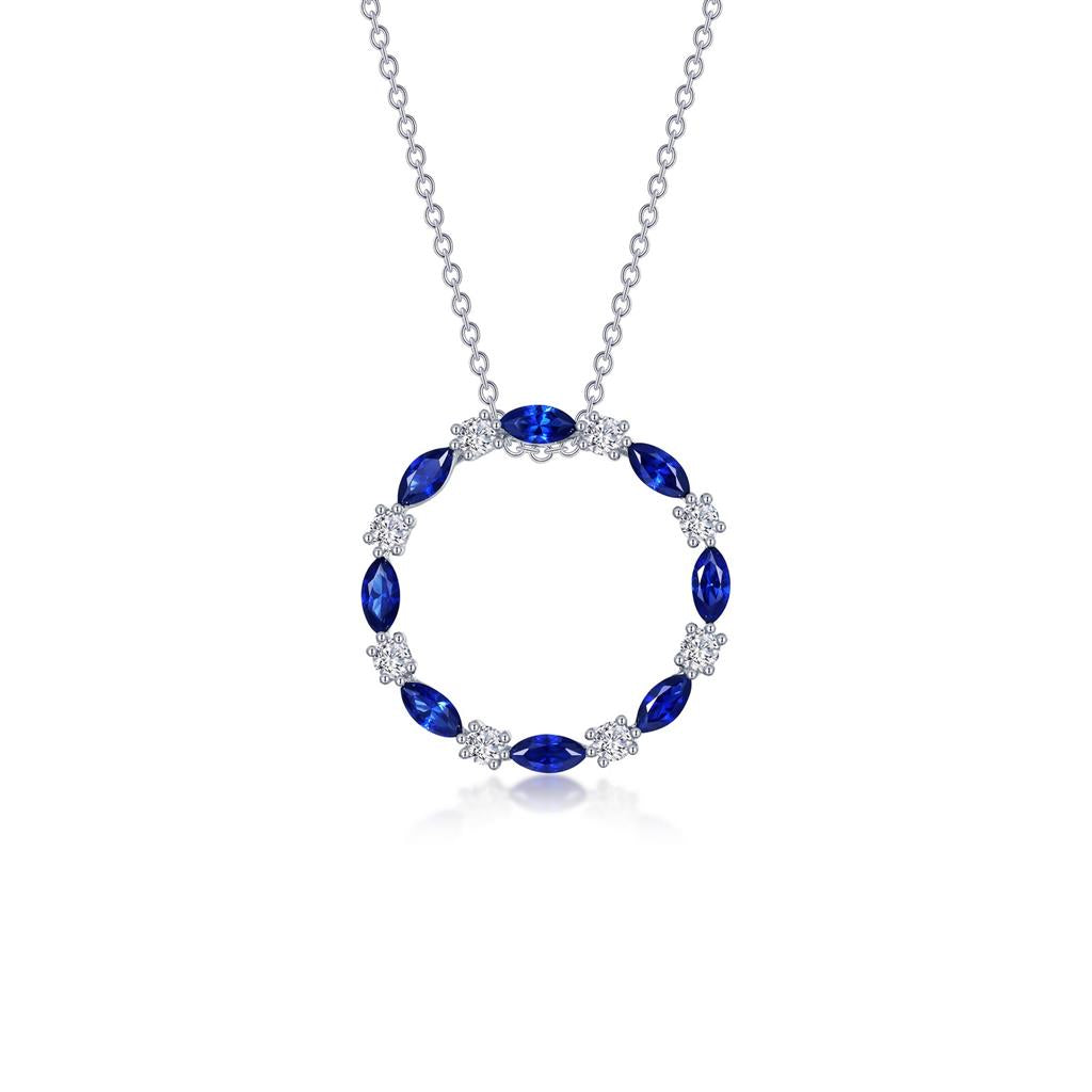 Lafonn Sapphire Open Circle Necklace