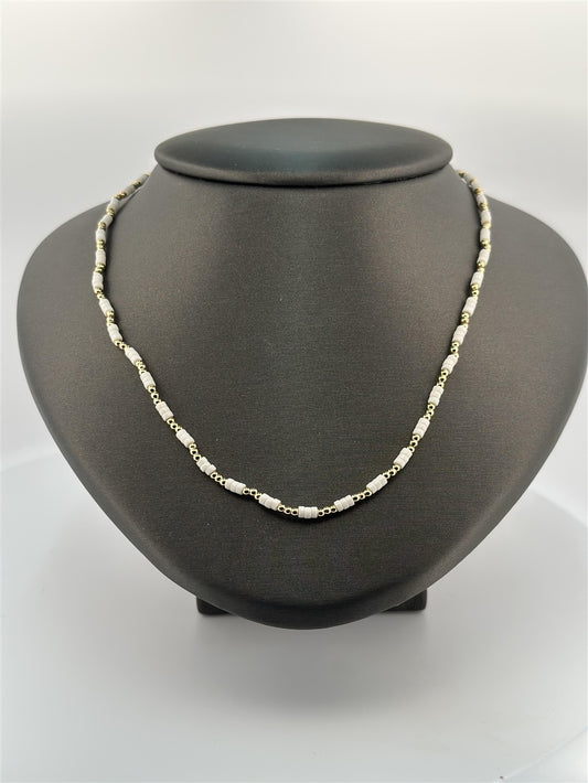 Trendy White Beaded Necklace