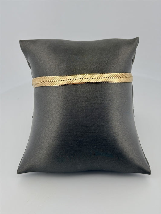 Yellow Gold Herringbone Bracelet