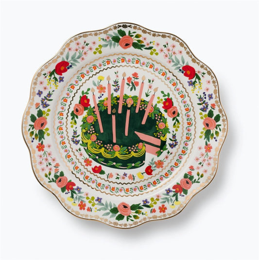 Floral Cake Celebration Plate