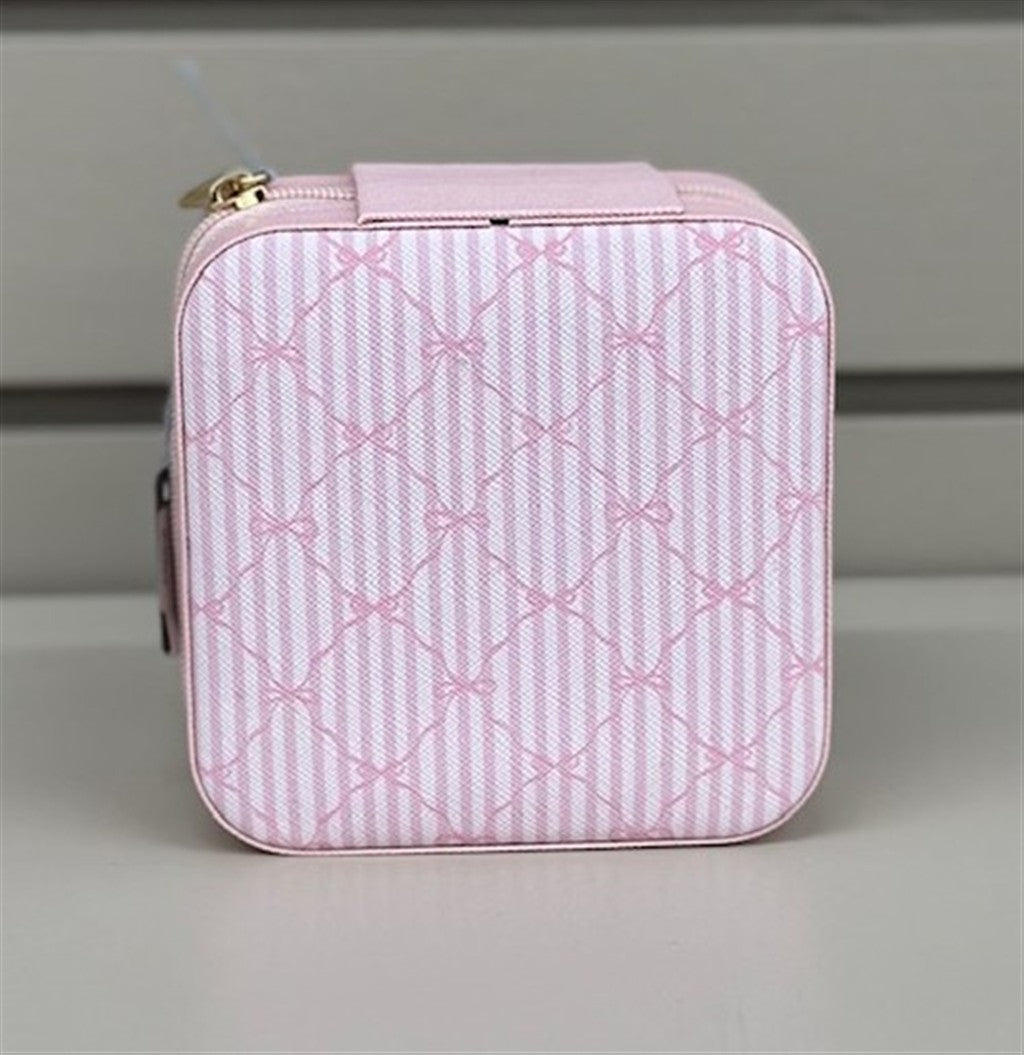 Pink Bow Travel Jewelry Box