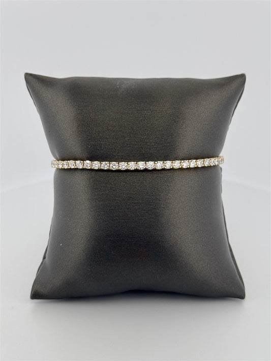 Yellow Gold Lab Diamond Tennis Bracelet