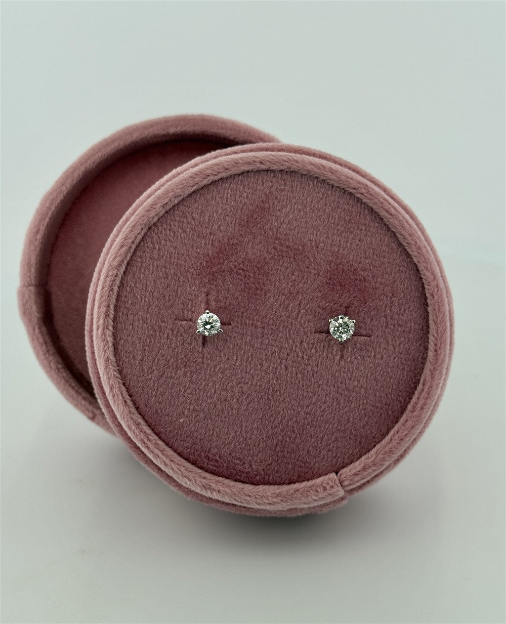 White Gold Lab Grown Diamond Stud Earrings