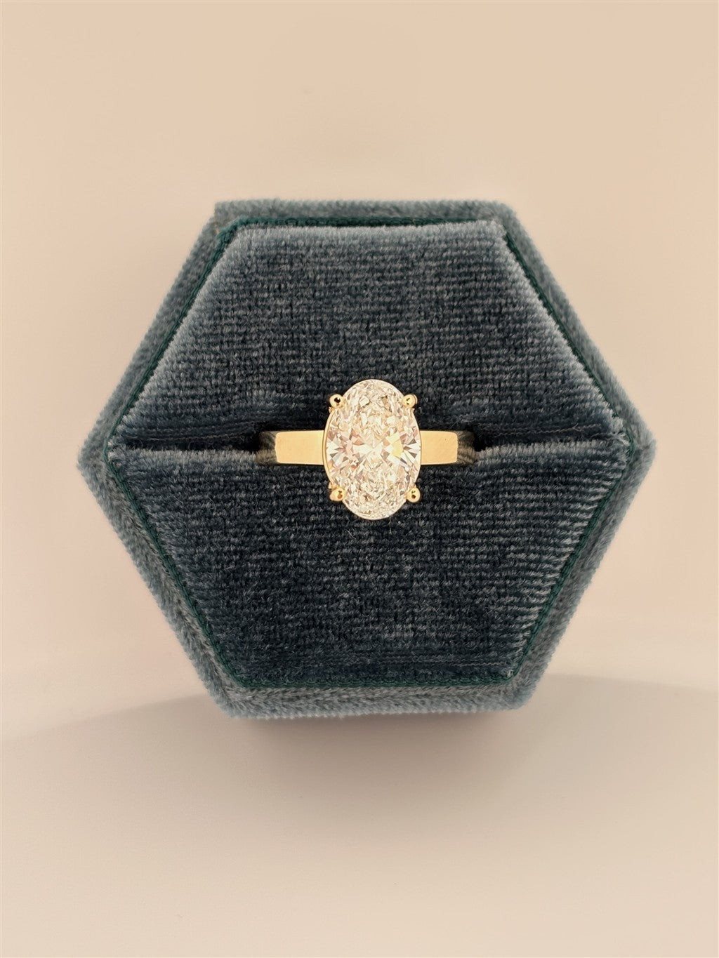 Yellow Gold Lab Diamond Engagement Ring
