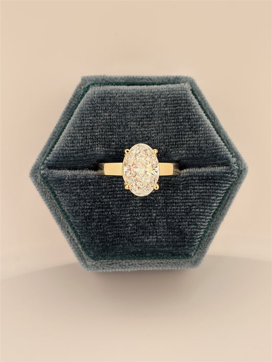 Yellow Gold Lab Diamond Engagement Ring