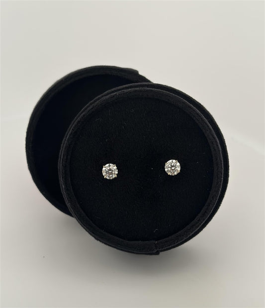 Yellow Gold Lab Grown Diamond Stud Earrings