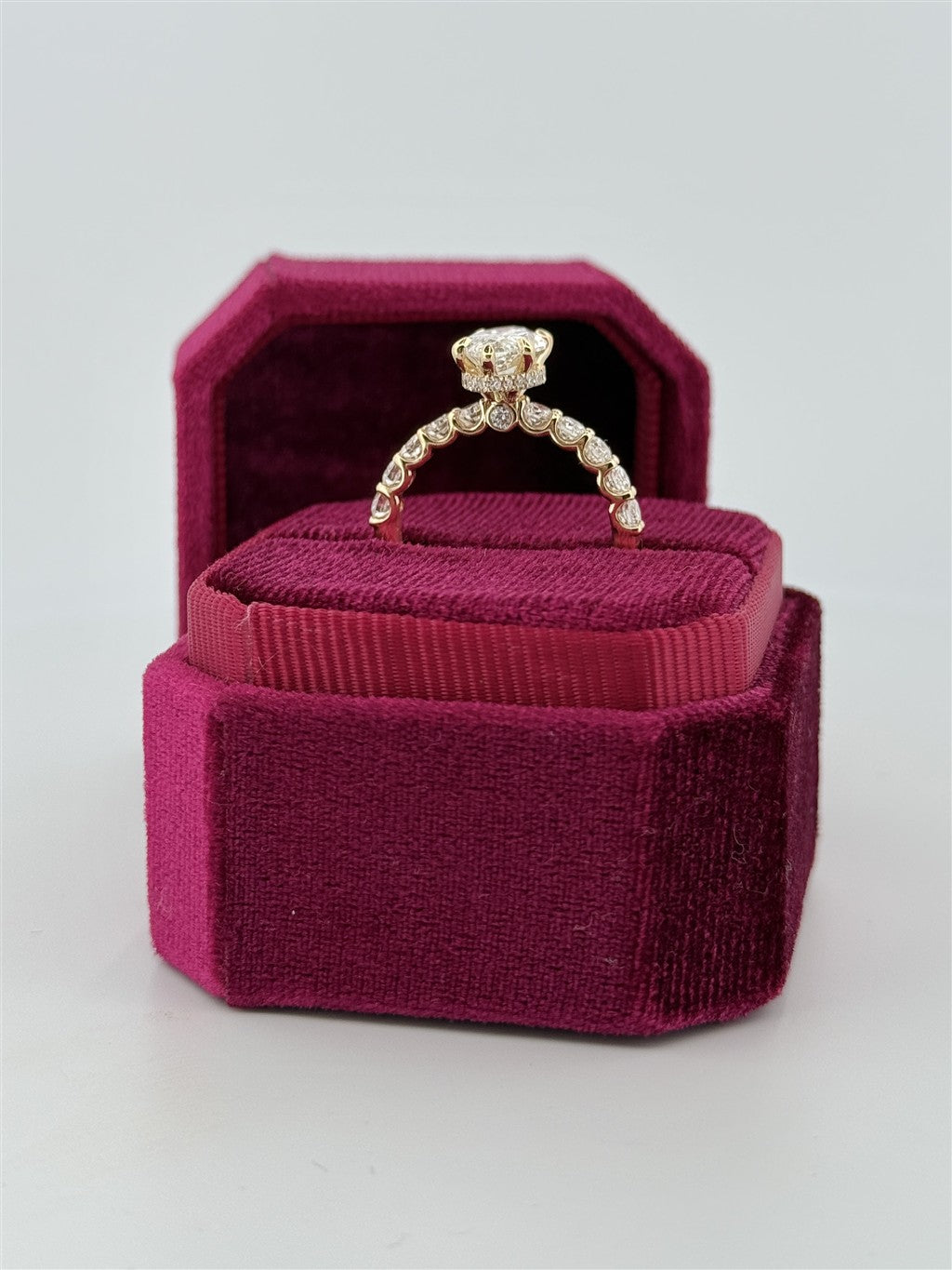 Yellow Gold Marquise Lab Grown Engagement Ring