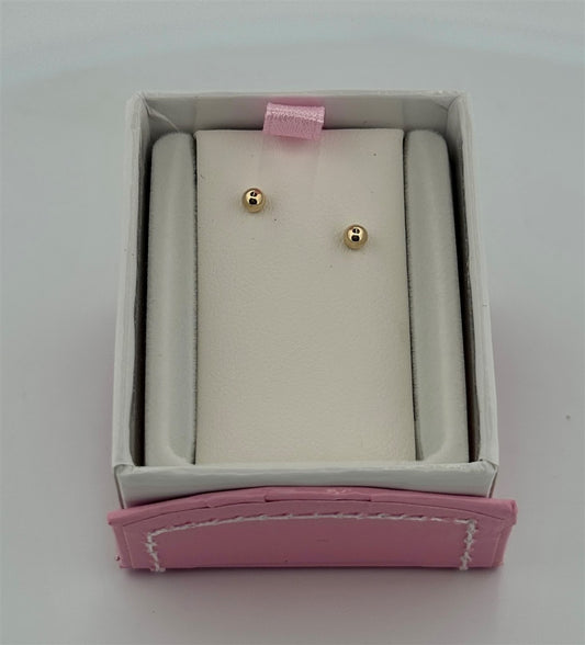 Yellow Gold Ball Post Earrings