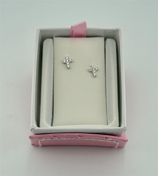 Sterling Silver Cross Earrings