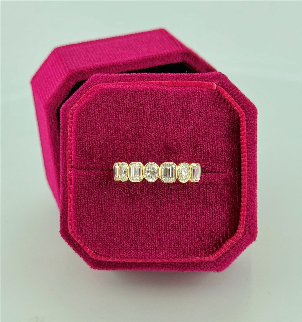 Yellow Gold Bezel Set Lab Grown Ring