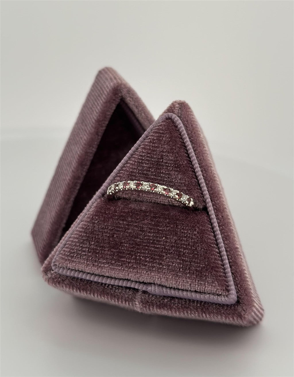 White Gold October Birthstone Stackable Ring