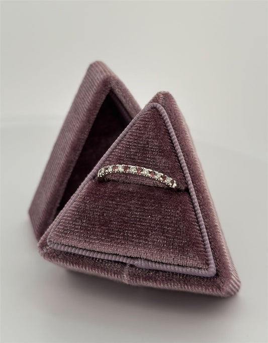 White Gold October Birthstone Stackable Ring