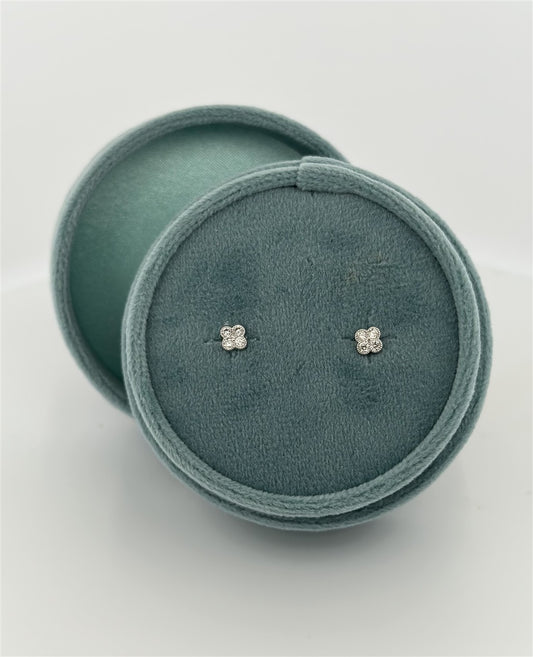 White Gold Diamond Stud Earrings