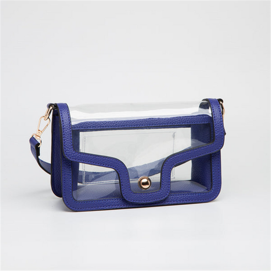Navy Blue And Clear Purse
