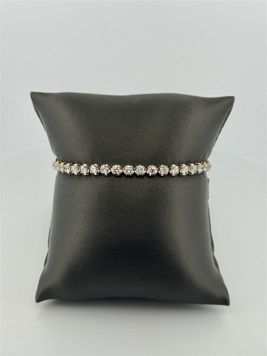 Yellow Gold Lab Grown Diamond Tennis Bracelet