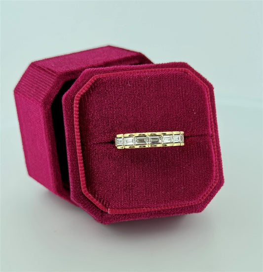 Yellow Gold Baguette Diamond Band