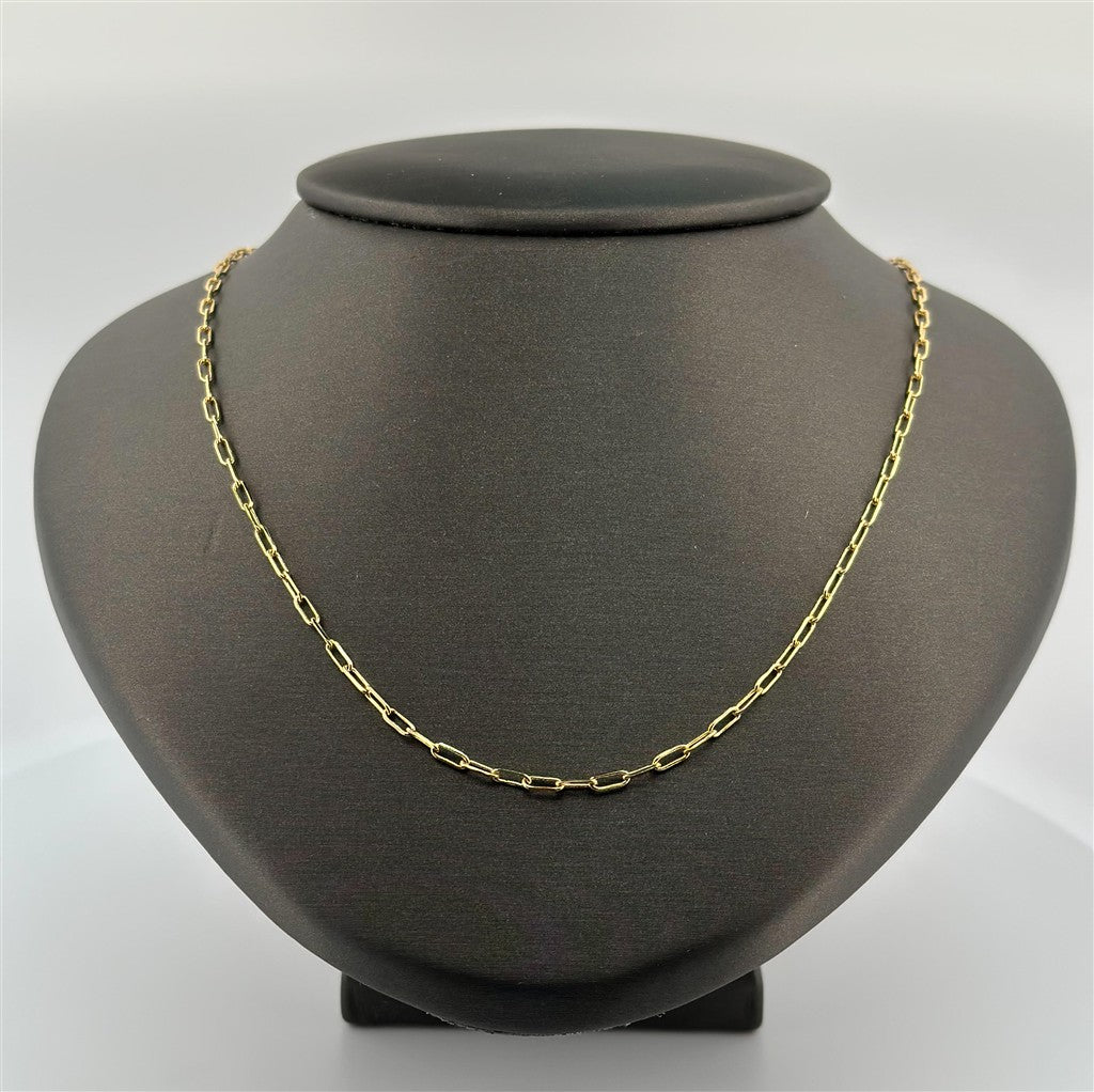 Gold Fillled Paper Clip Necklace