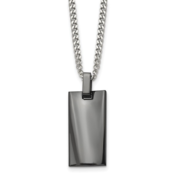 Stainless Black Dogtag