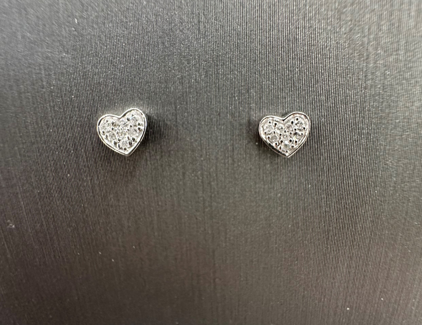 Yellow Gold Diamond Heart Earrings