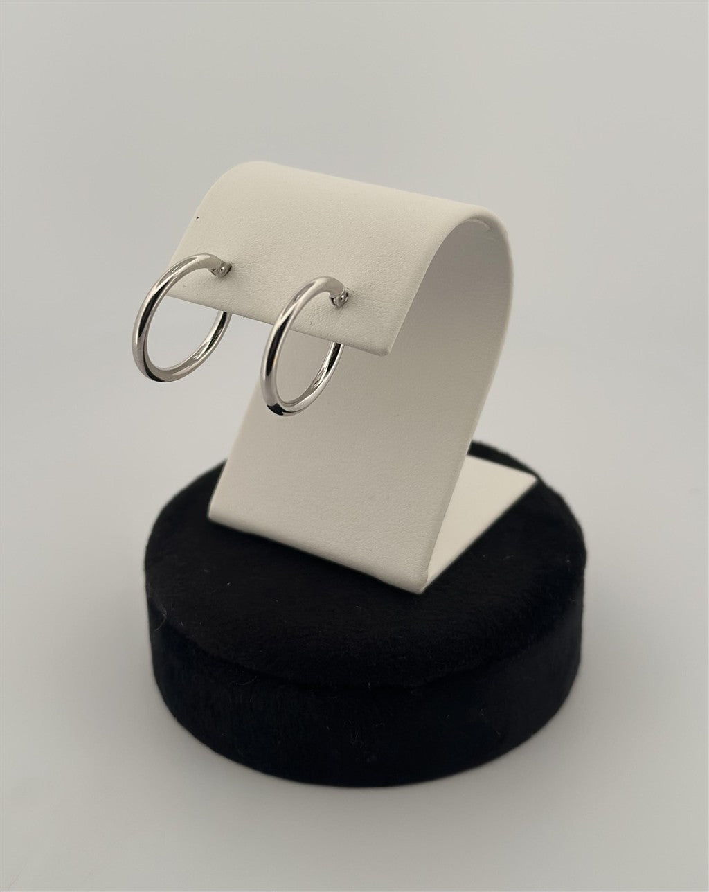 White Gold Hoop Earrings