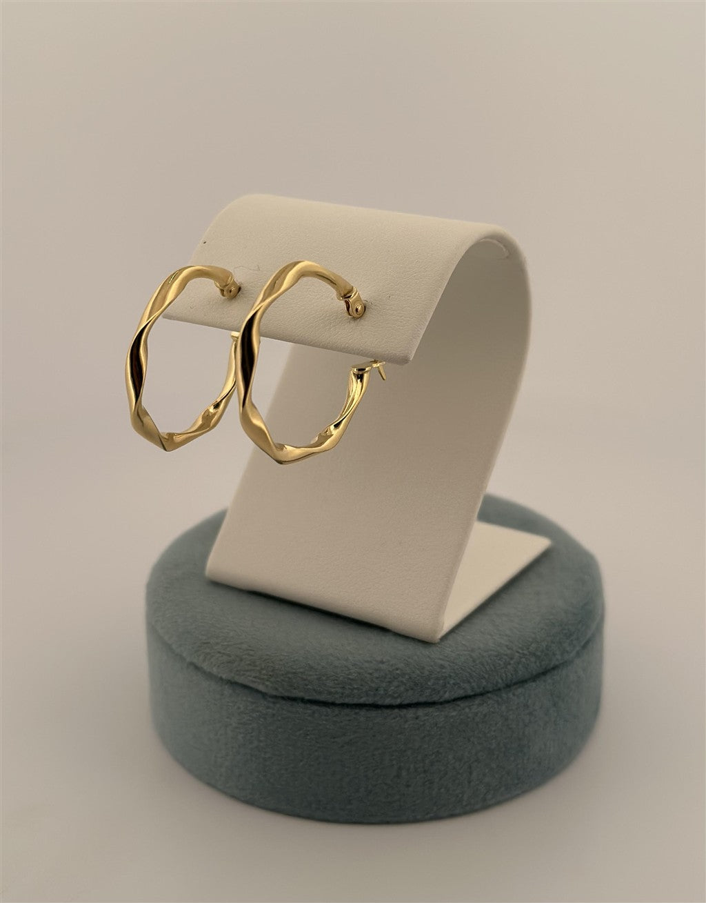 Yellow Gold Twisted Hoop Earrings
