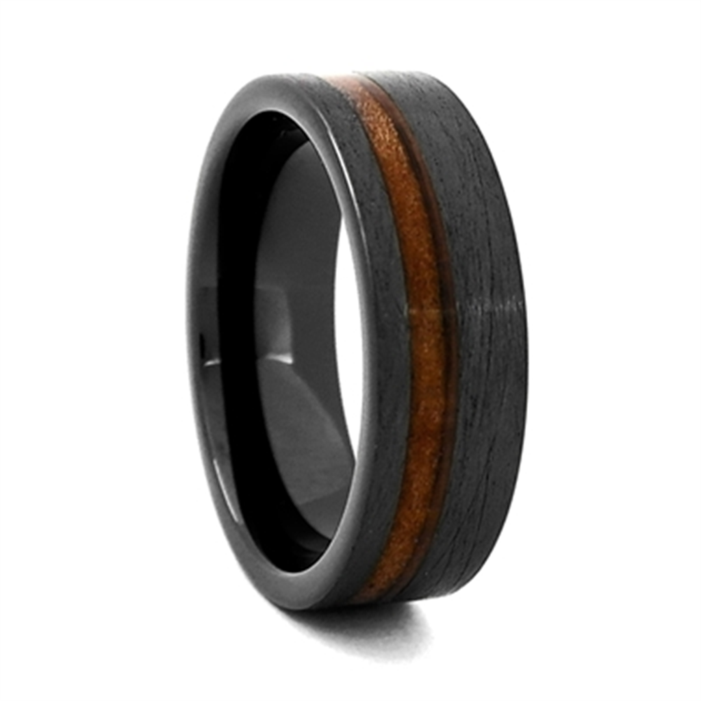 Whiskey Barrel Charred Wedding Band