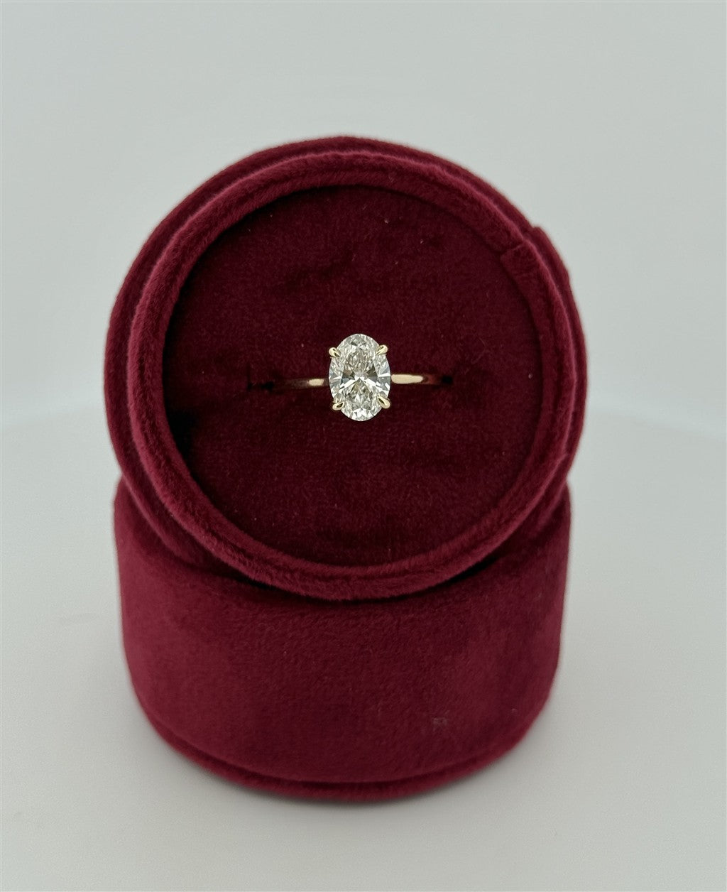 Yellow Gold Lab Grown Oval Engagement Ring