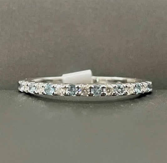 White Gold December Birthstone Stackable Ring