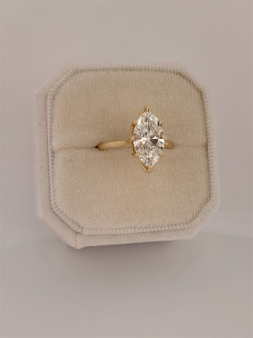 Yellow Gold Lab Diamond Engagement Ring