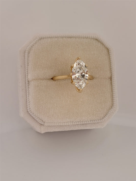 Yellow Gold Lab Diamond Engagement Ring