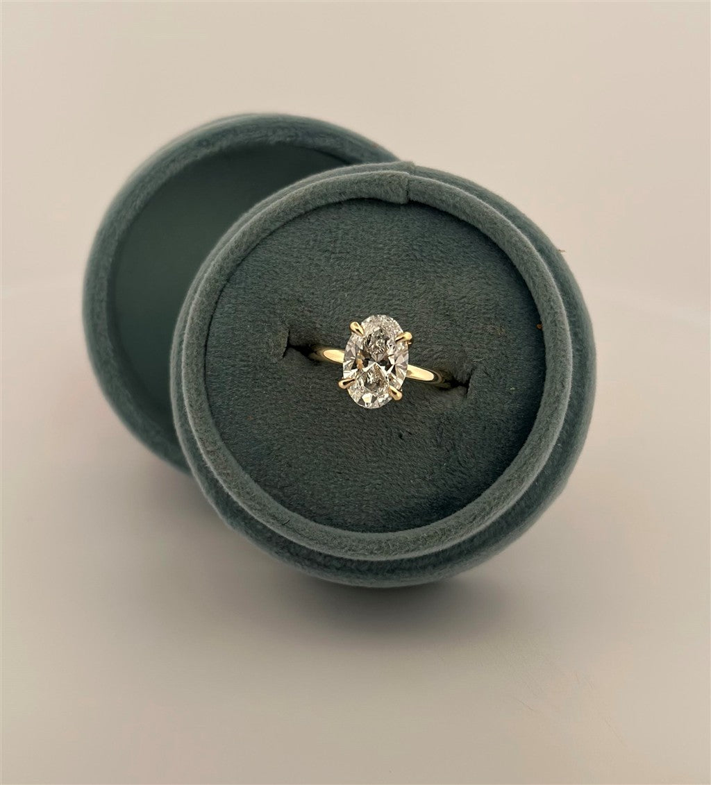 Yellow Gold Lab Diamond Engagement Ring