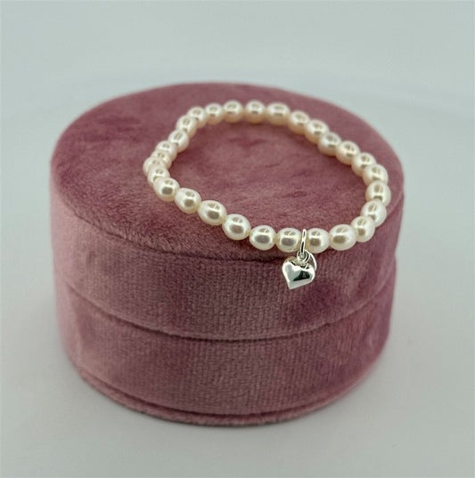 Sterling Silver Pearl Bracelet
