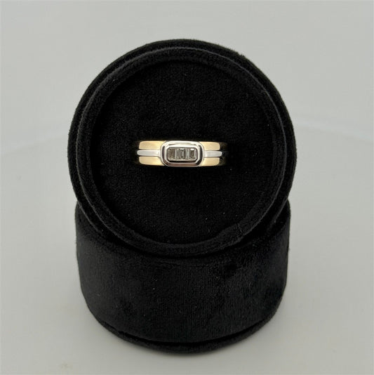 Two-Tone Lab Diamond Wedding Band