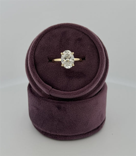 Yellow Gold Oval Lab Grown Diamond Engagement Ring