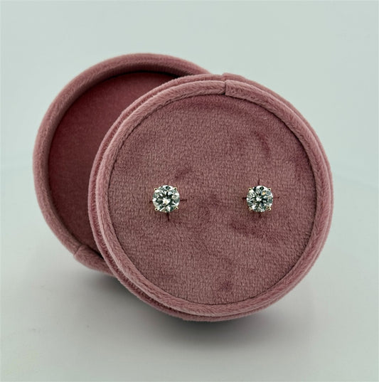 Yellow Gold Lab Grown Diamond Earrings