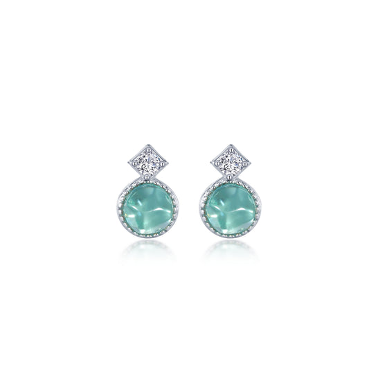 Lafonn Green Sapphire Stud Earrings