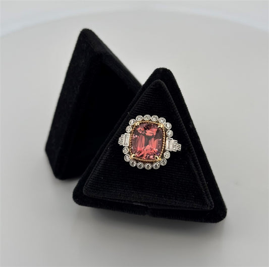 Two-Tone Pink Tourmaline Ring