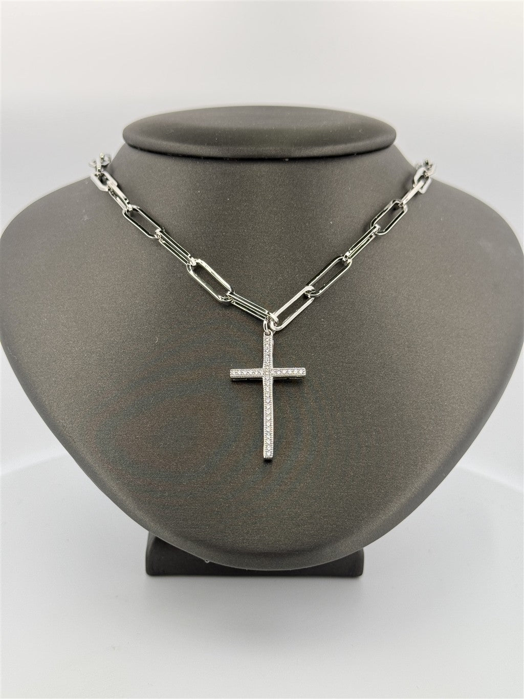 Trendy Cz Cross Necklace