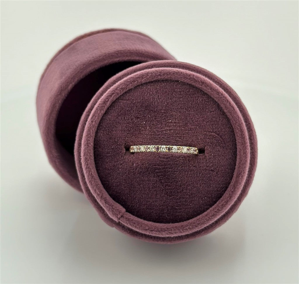 Yellow Gold Alexanderite And Diamond Band