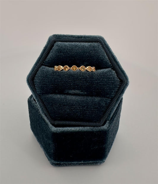 Yellow Gold Citrine Stackable Ring