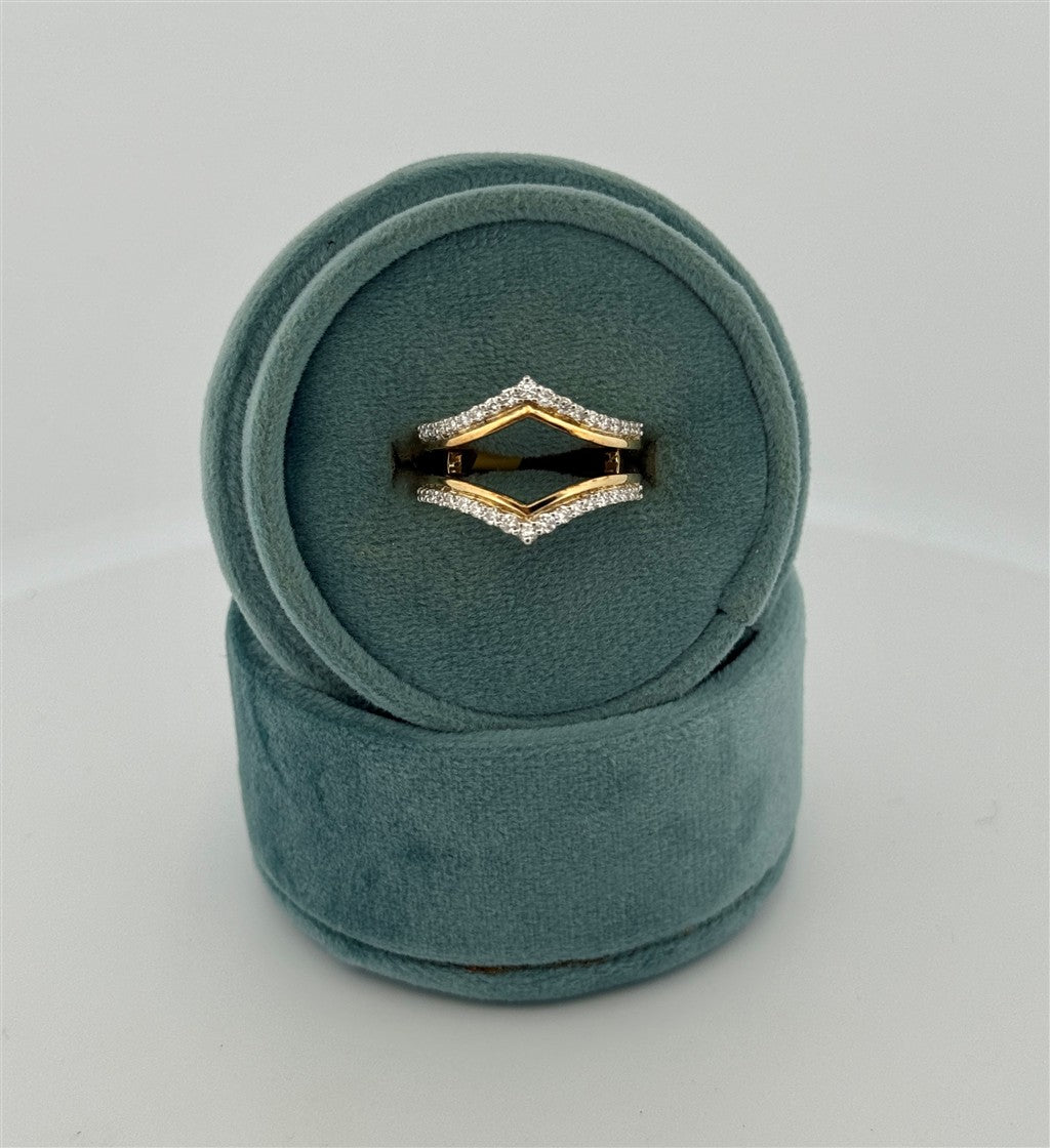 Yellow Gold Lab Grown Diamond Ring Guard
