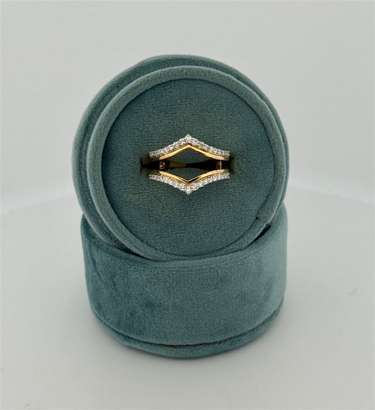 Yellow Gold Lab Grown Diamond Ring Guard