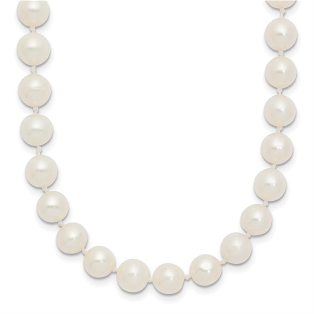 White Gold 18" Pearl Strand Necklace