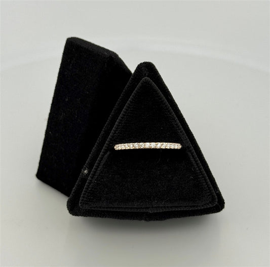 Yellow Gold Lab Diamond Stackable Ring