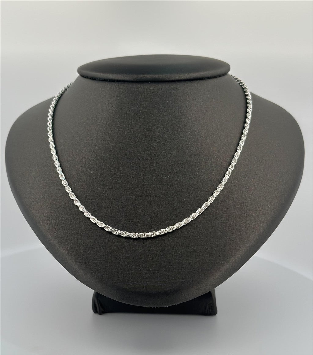Sterling Silver 22" Rope Chain
