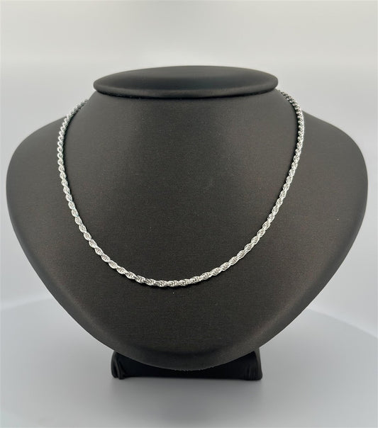 Sterling Silver 22" Rope Chain
